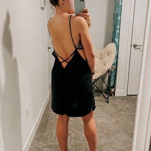 Free People Black Low Back Tank Dress